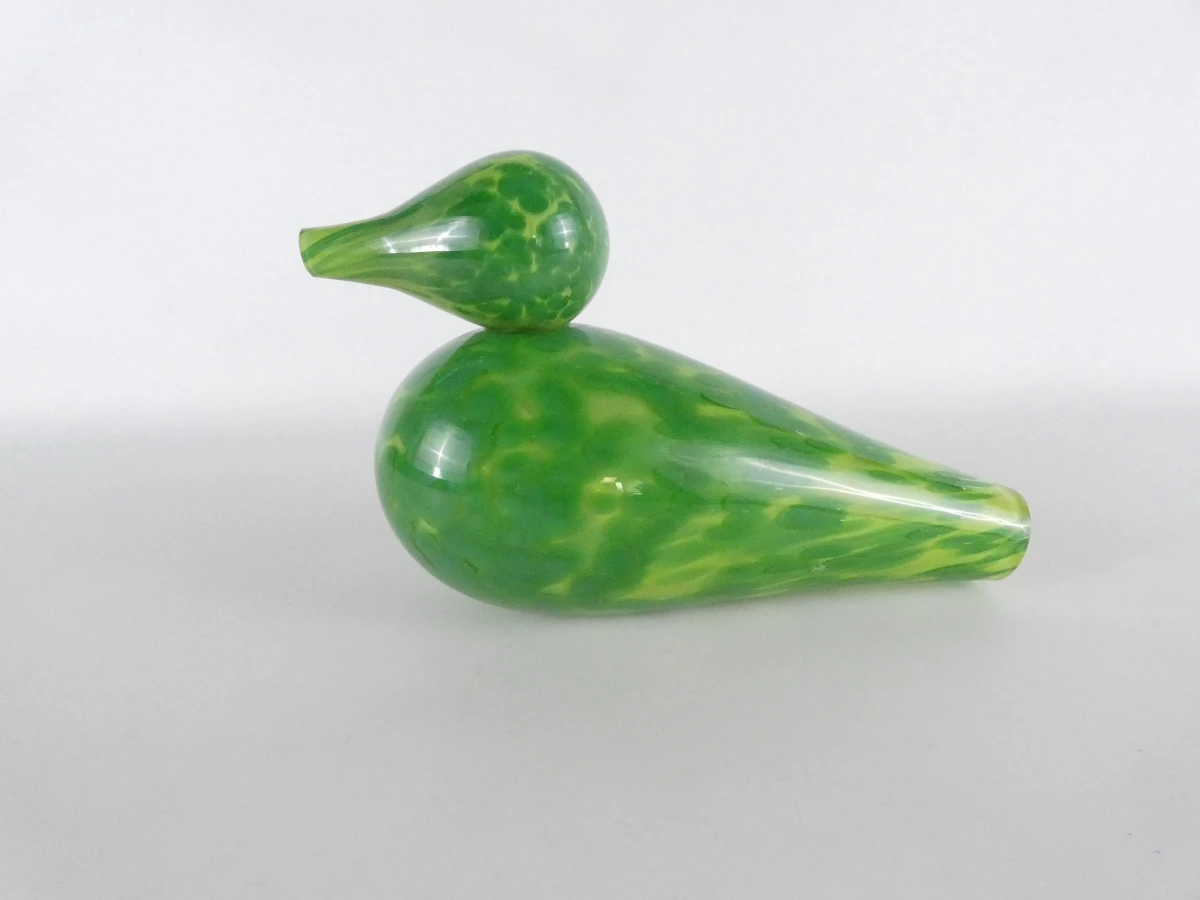 Decoratieve groene glazen eend - Daan Theys