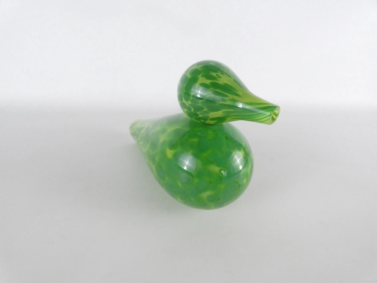Decoratieve groene glazen eend - Daan Theys