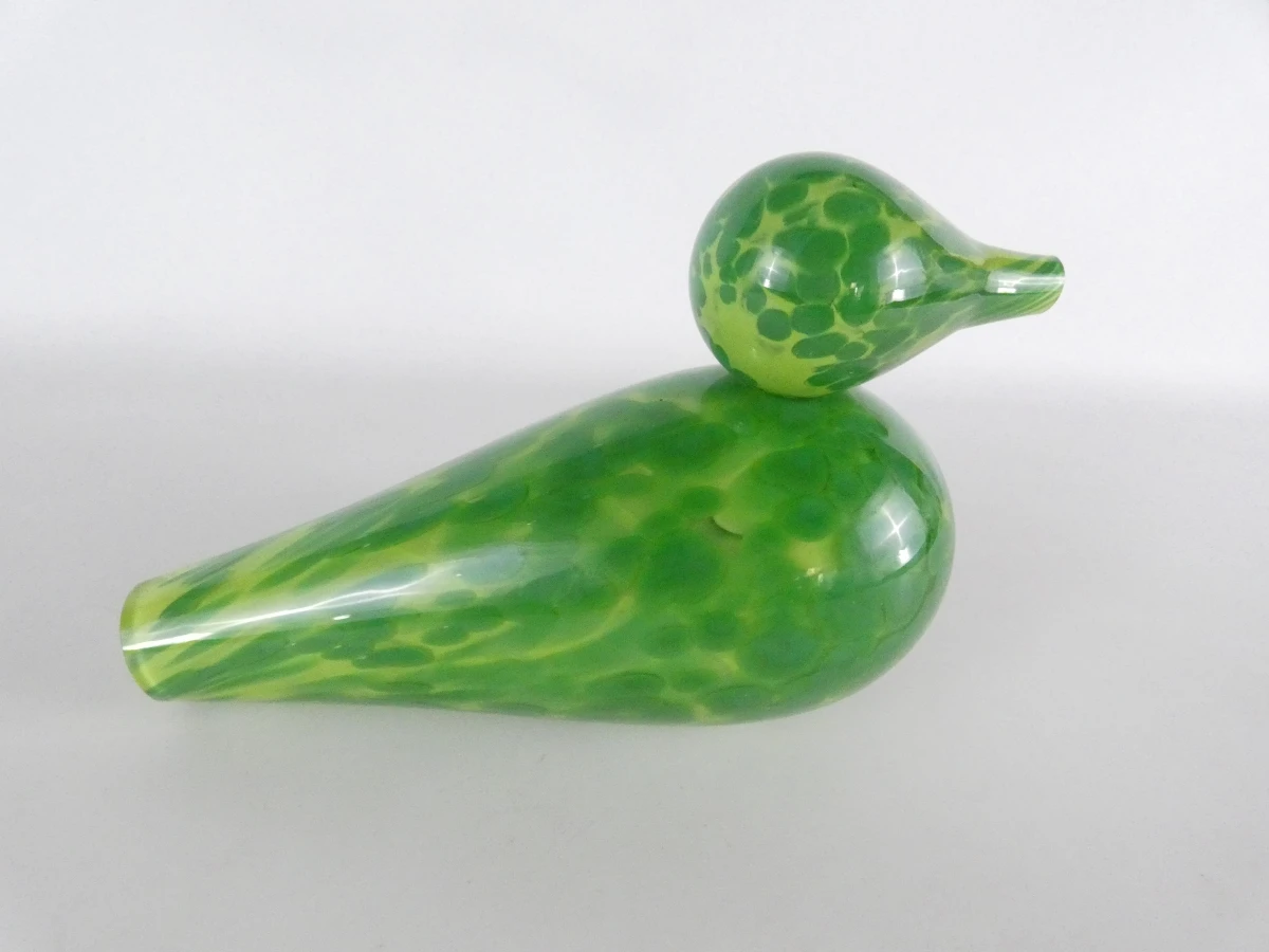 Decoratieve groene glazen eend - Daan Theys