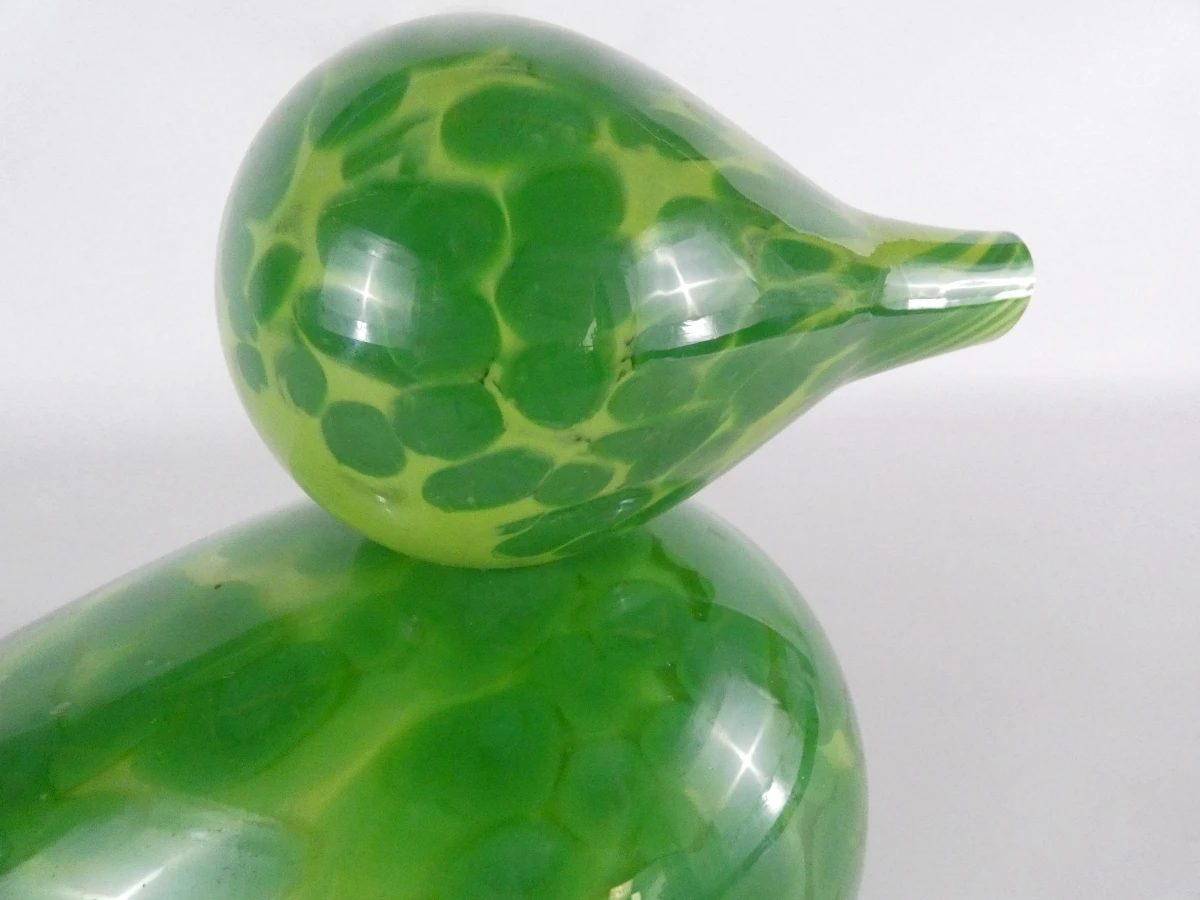 Decoratieve groene glazen eend - Daan Theys
