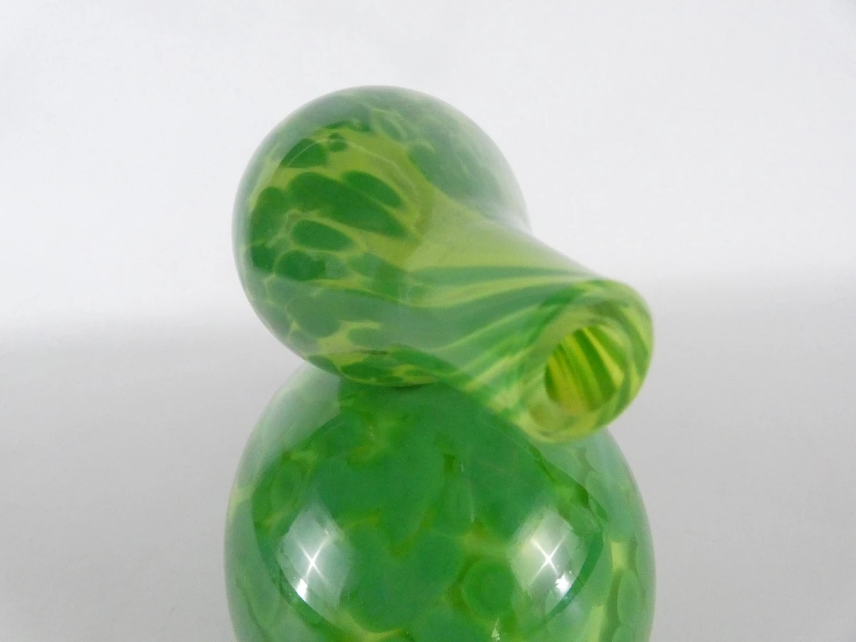 Decoratieve groene glazen eend - Daan Theys