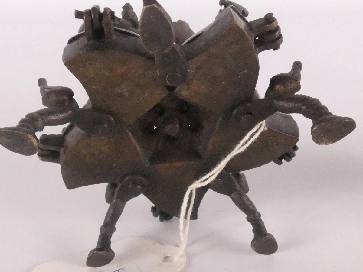 Vintage bronzen vogelvormige kistjes set van 2