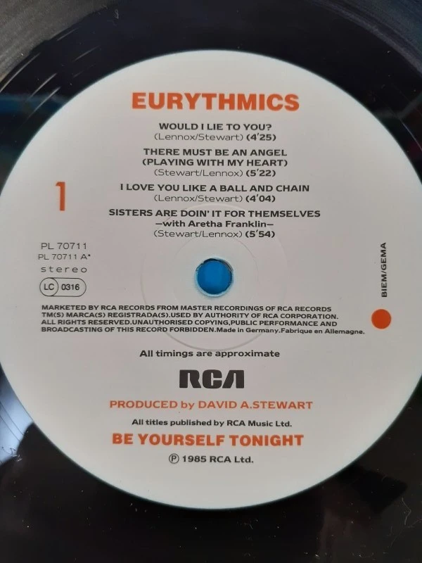 Vinyl: Eurythmics - Revenge