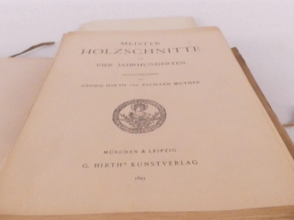 Meister Holzschnitte uit 1893, kunstboek met houtsneden