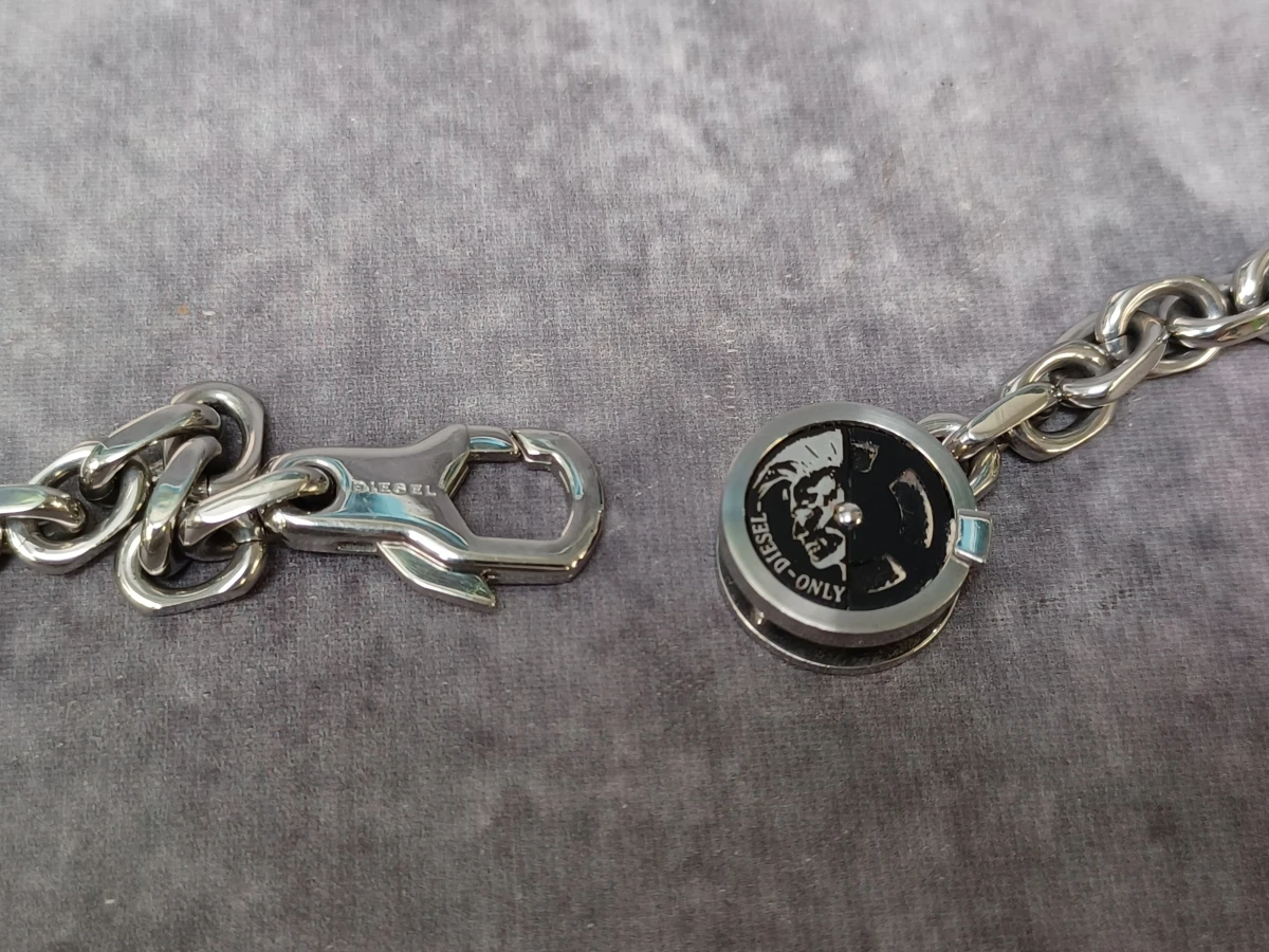 Stoere Diesel RVS Schakelketting met Mohawk Logo