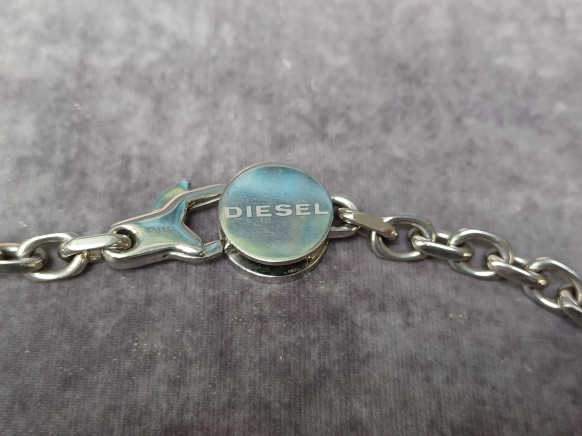 Stoere Diesel RVS Schakelketting met Mohawk Logo