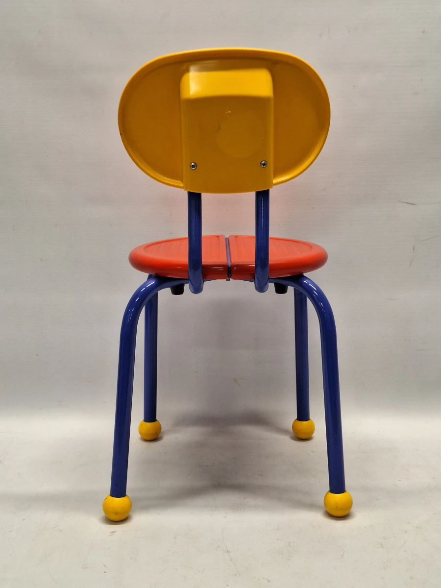Vintage IKEA Puzzel kinderstoel - Memphis stijl - Jaren 80/90