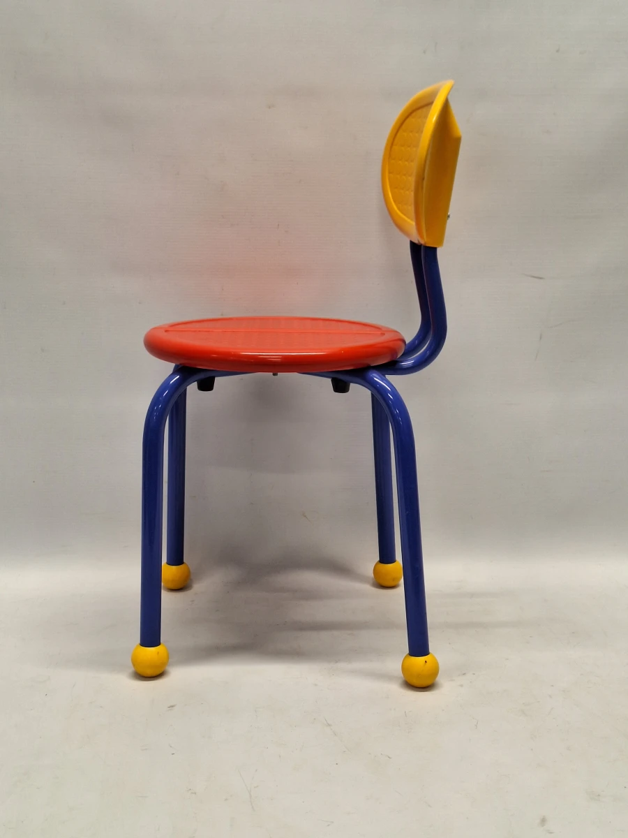 Vintage IKEA Puzzel kinderstoel - Memphis stijl - Jaren 80/90