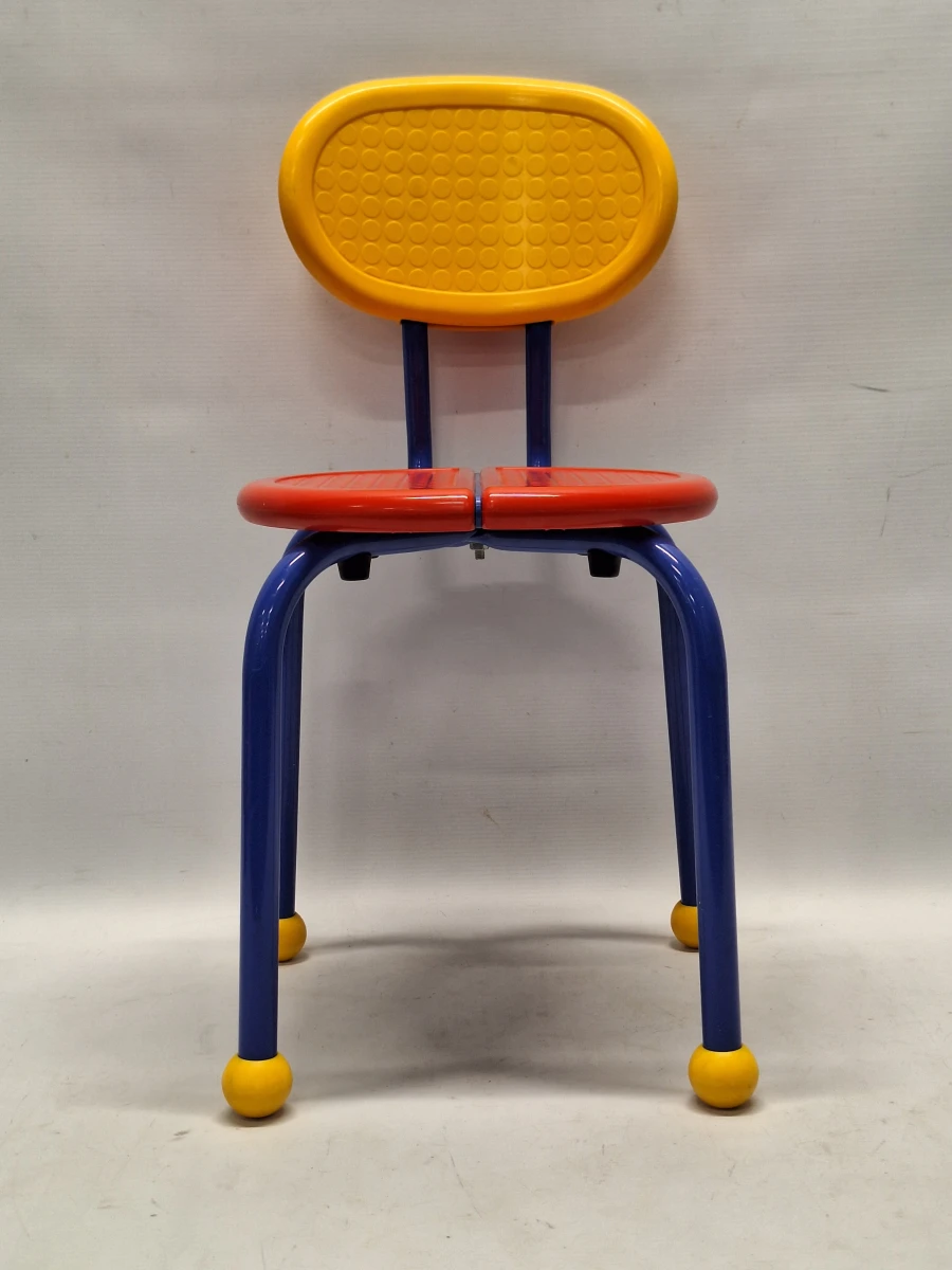 Vintage IKEA Puzzel kinderstoel - Memphis stijl - Jaren 80/90