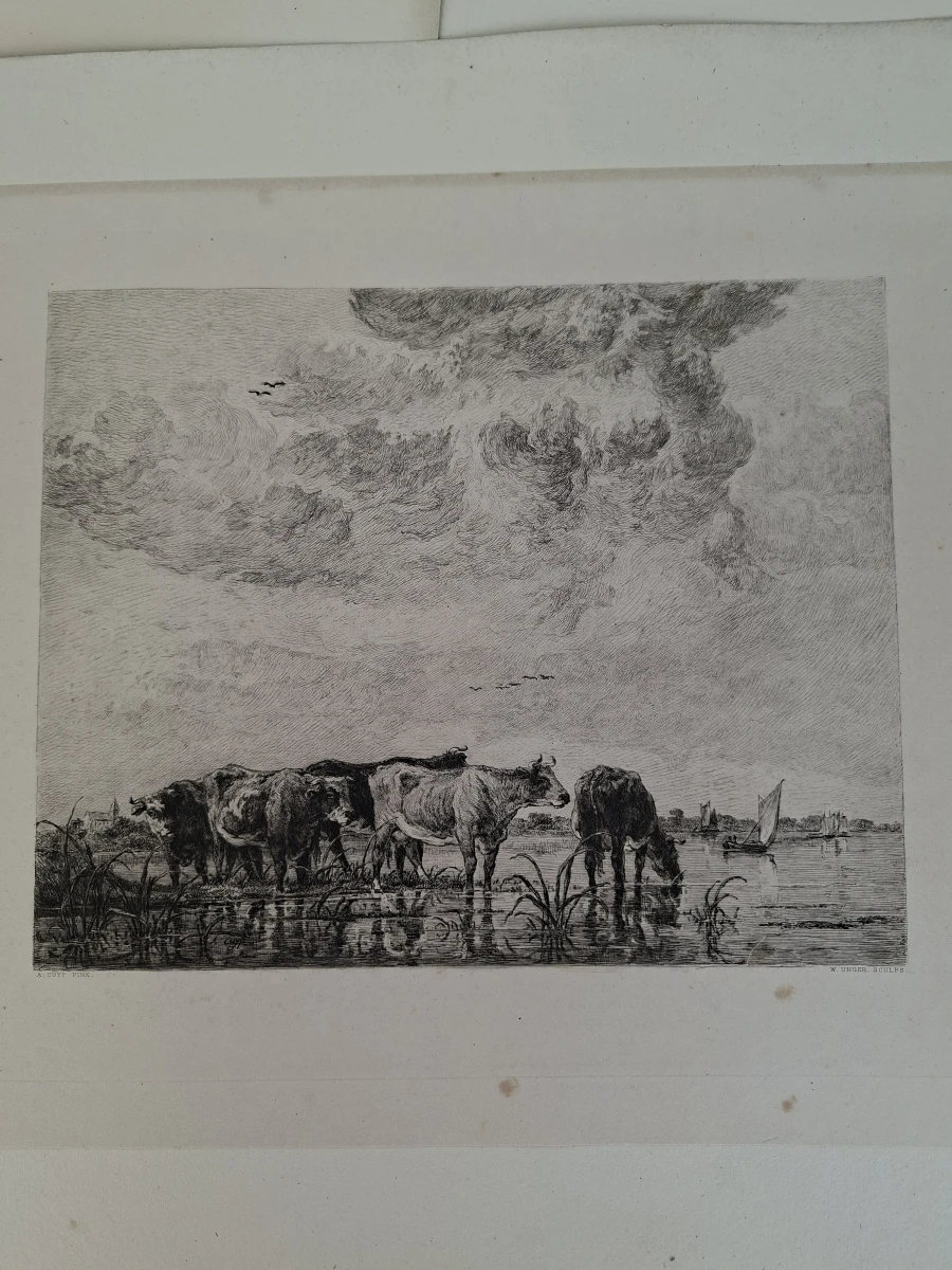 COMPLETE 14-Delige Antieke Kunstset "Les Oeuvres de William Unger" (1879) – Sijthoff