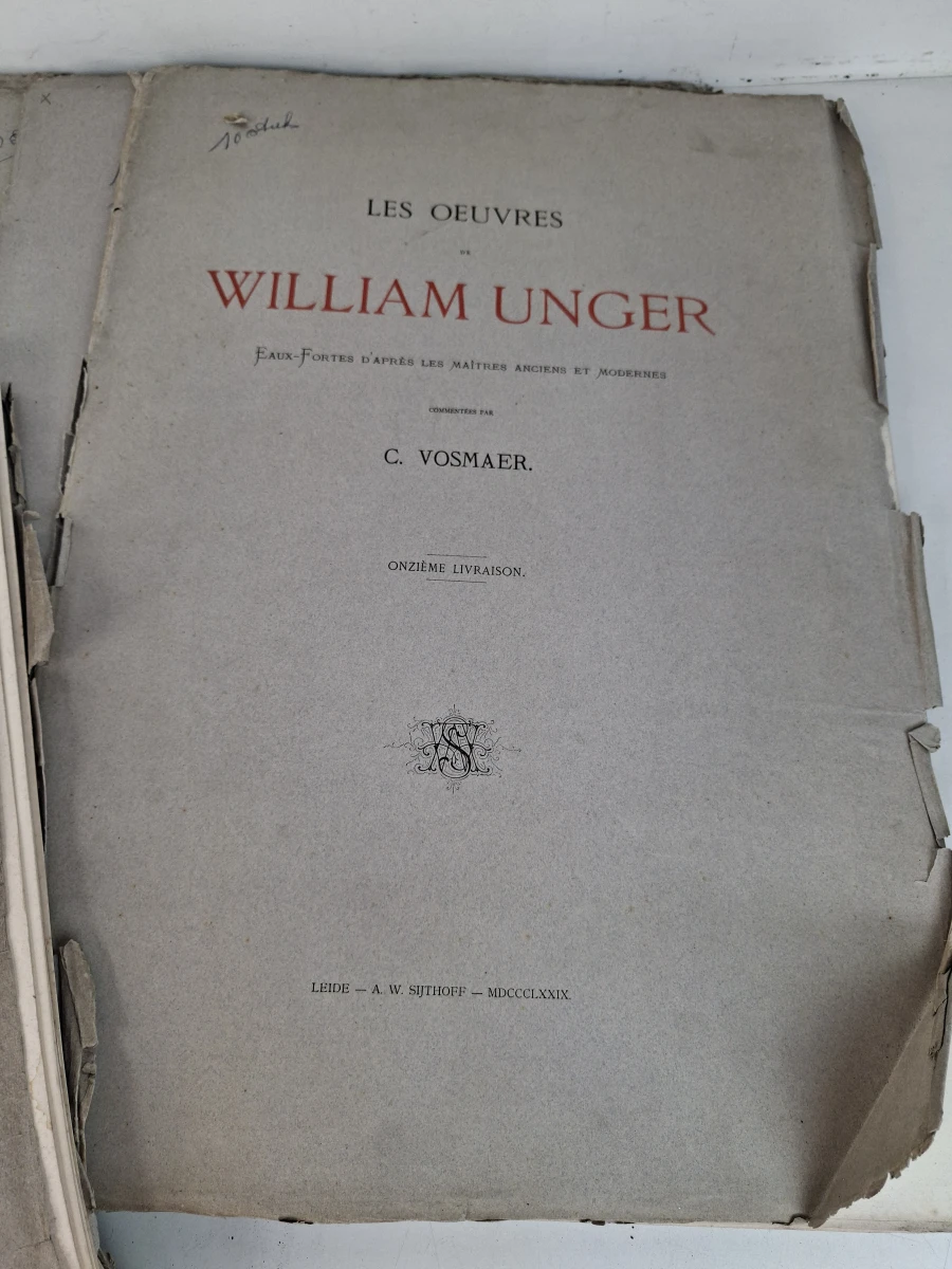 COMPLETE 14-Delige Antieke Kunstset "Les Oeuvres de William Unger" (1879) – Sijthoff
