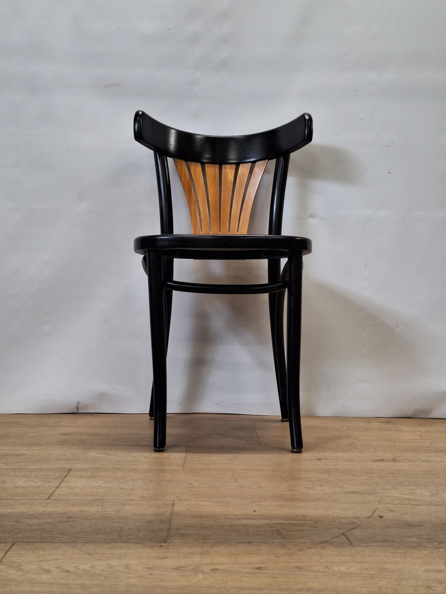 Unieke Set van 6 Vintage Thonet-Stijl Eetkamerstoelen