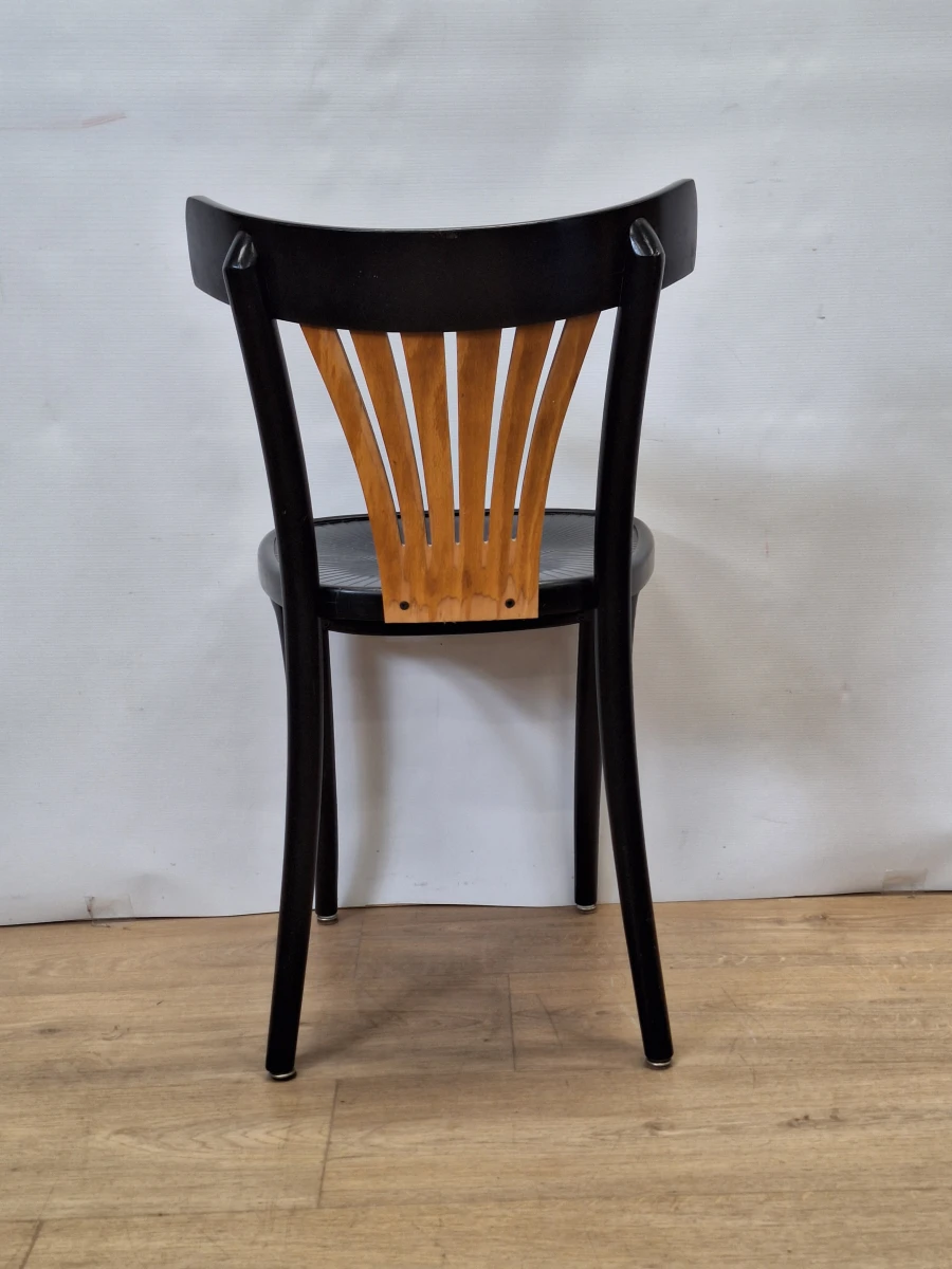 Unieke Set van 6 Vintage Thonet-Stijl Eetkamerstoelen