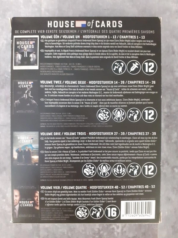 DVD: House of Cards - De complete eerste vier seizoen