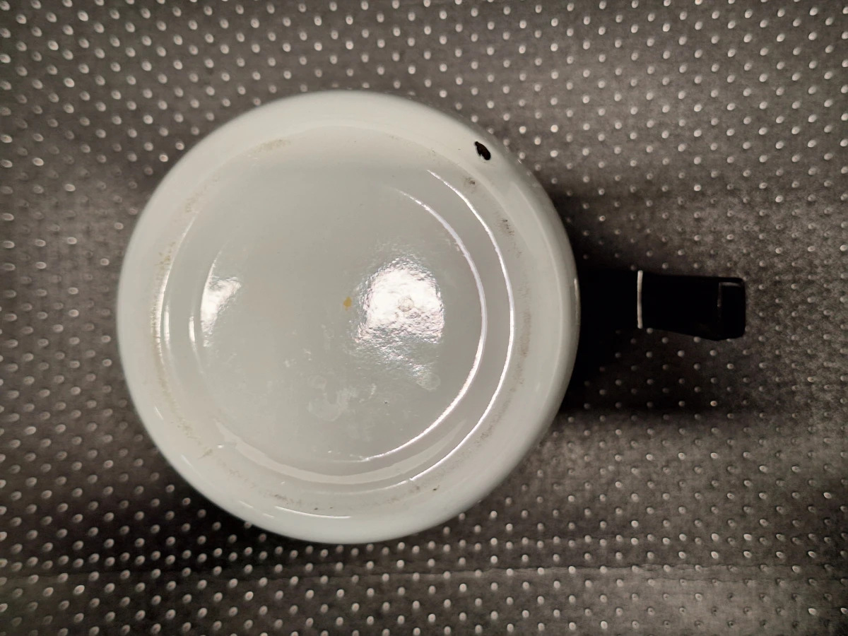 Vintage geëmailleerde koffie- en theepot met bloemen - Jaren '60/'70