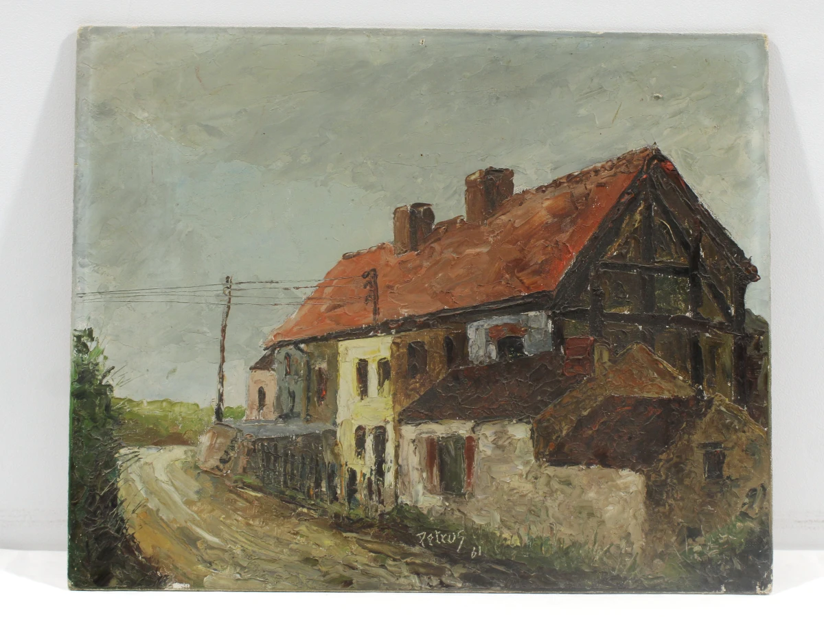 Olieverfschilderij Dorpsgezicht | 1961