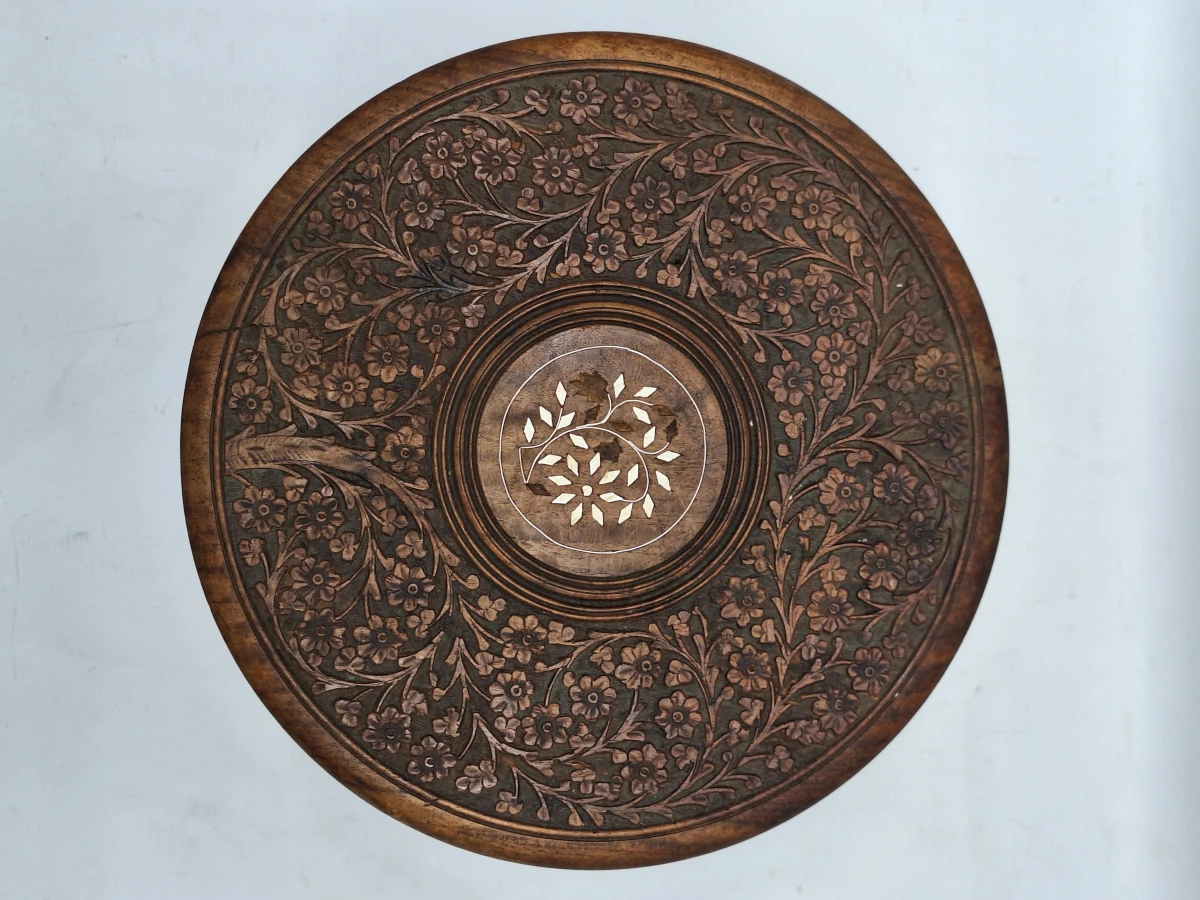 Antieke Anglo-Indische inklapbare bijzettafel - Palissanderhout
