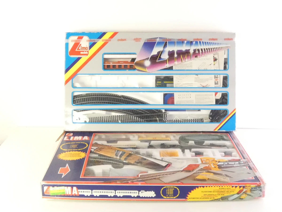 Lima modeltreinen set met rails en accessoires in doos