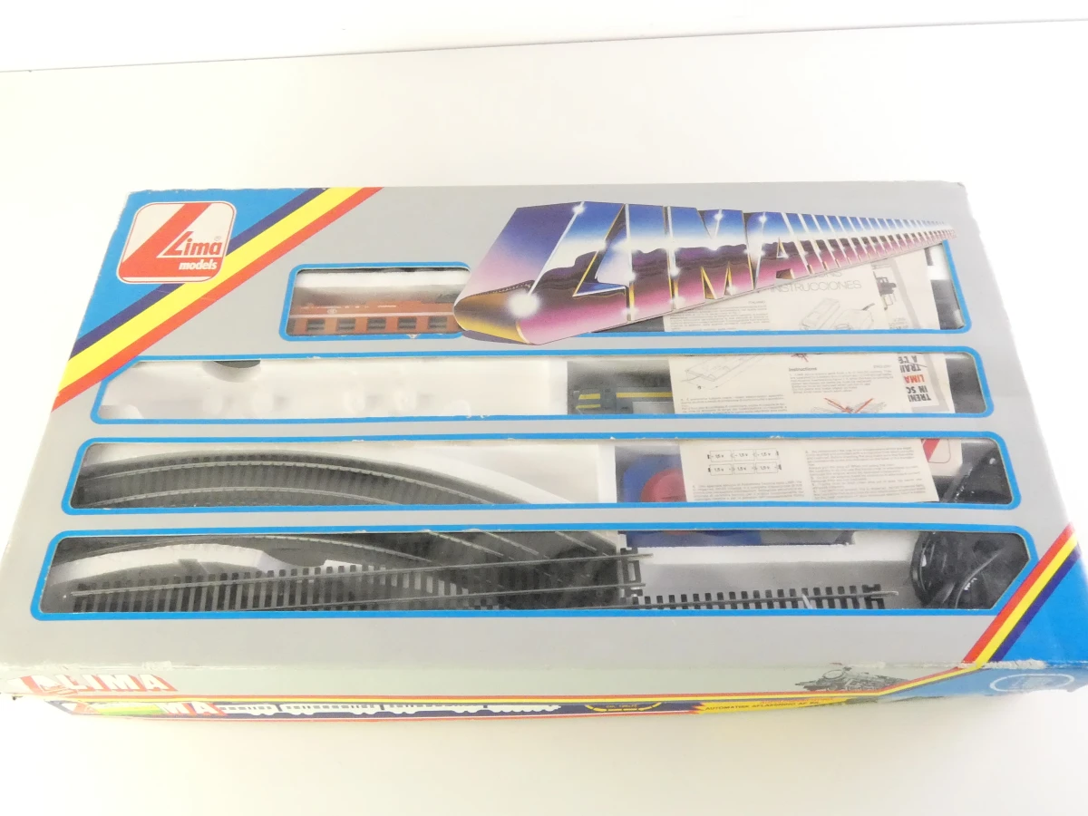 Lima modeltreinen set met rails en accessoires in doos
