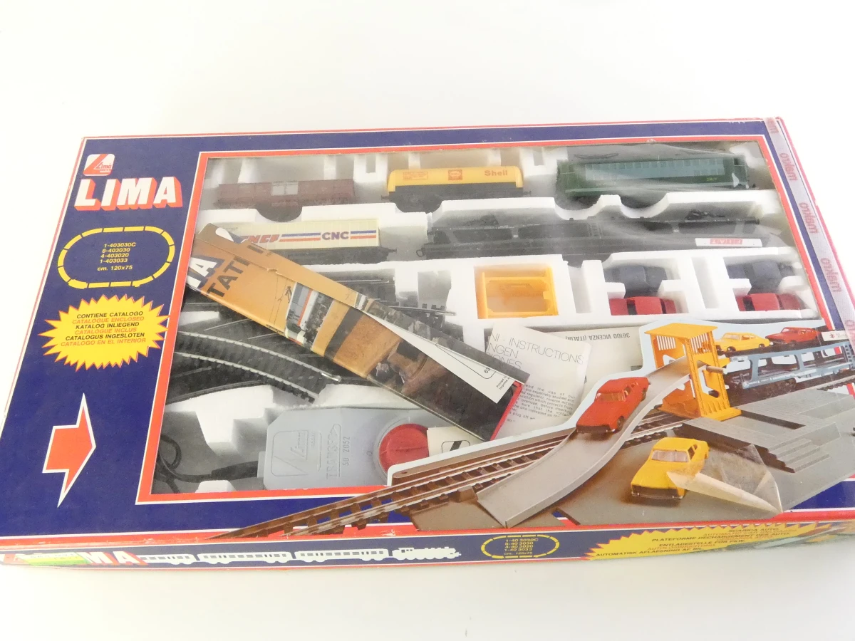 Lima modeltreinen set met rails en accessoires in doos