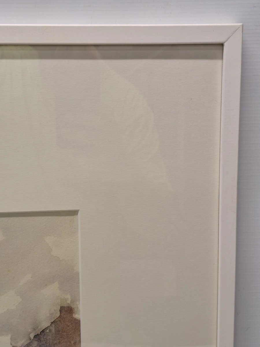 Sfeervolle aquarel met landelijk landschap - Mieke De Greef
