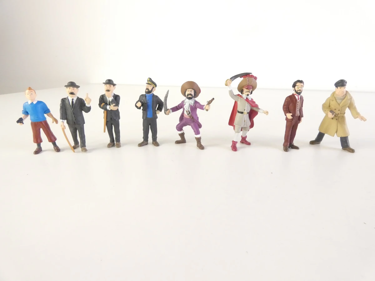 Set van strip- en tekenfilmfiguren