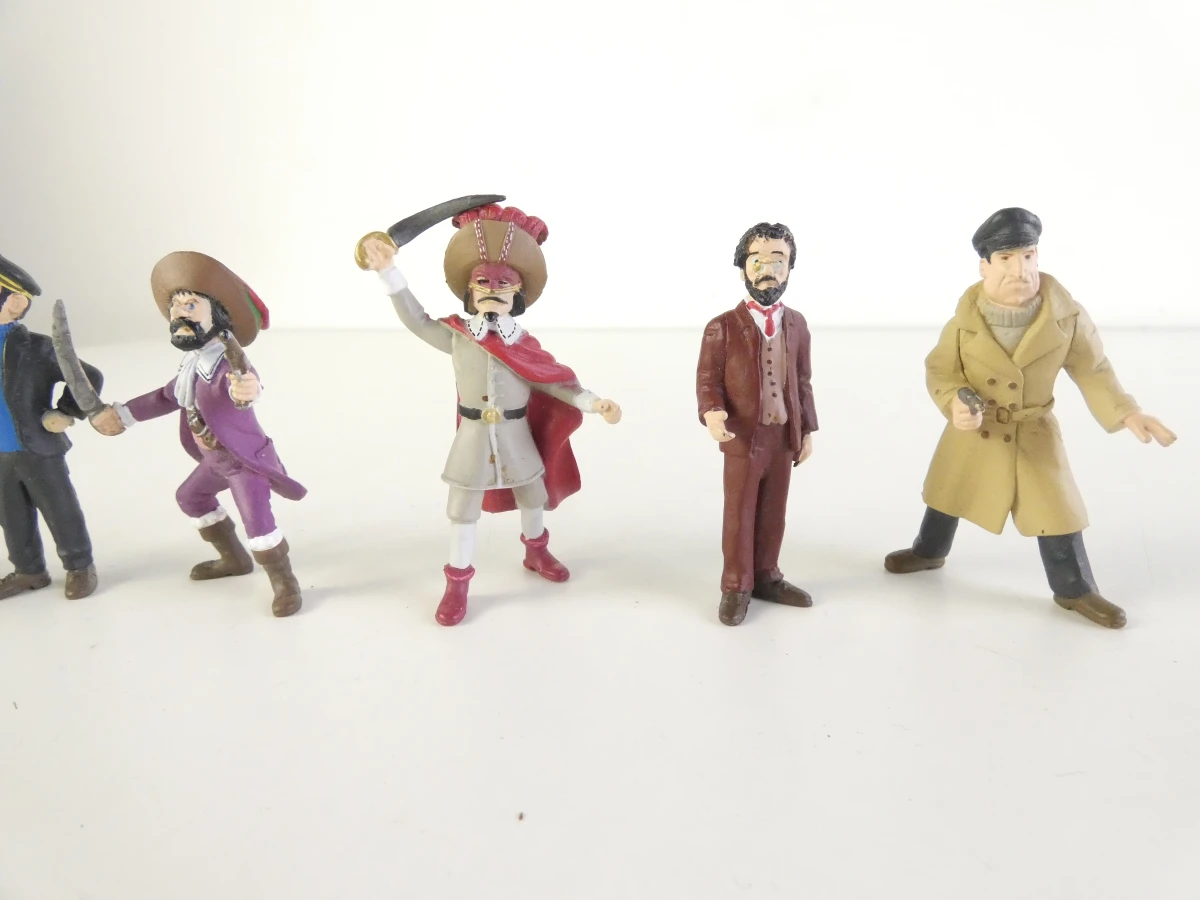 Set van strip- en tekenfilmfiguren