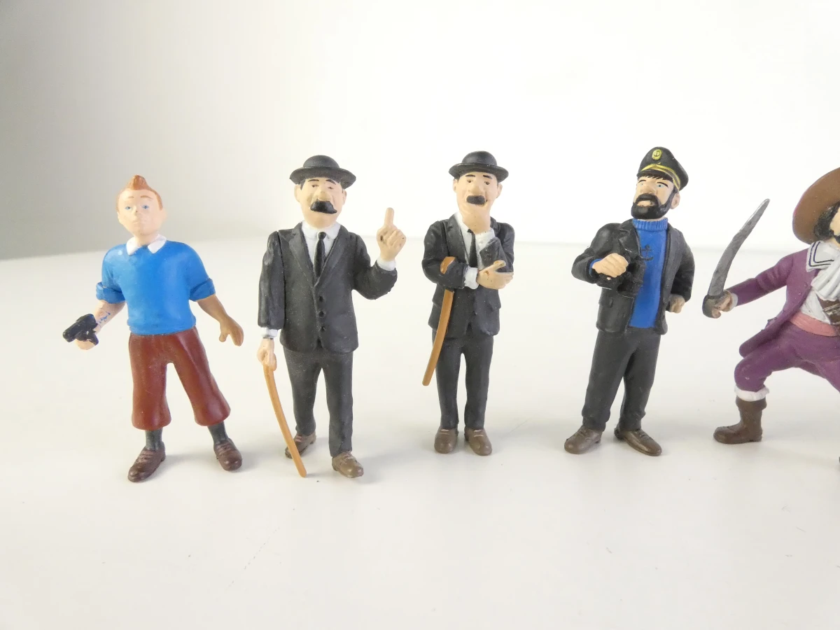 Set van strip- en tekenfilmfiguren
