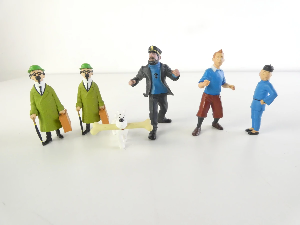 Set van strip- en tekenfilmfiguren