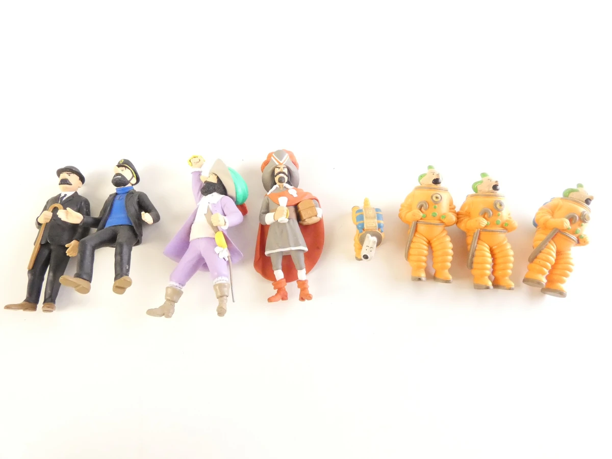 Set van strip- en tekenfilmfiguren