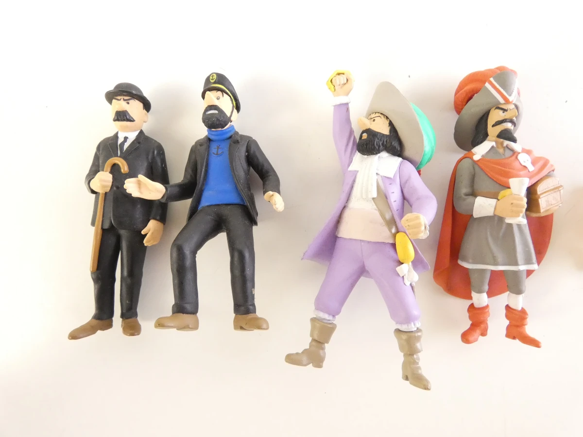 Set van strip- en tekenfilmfiguren