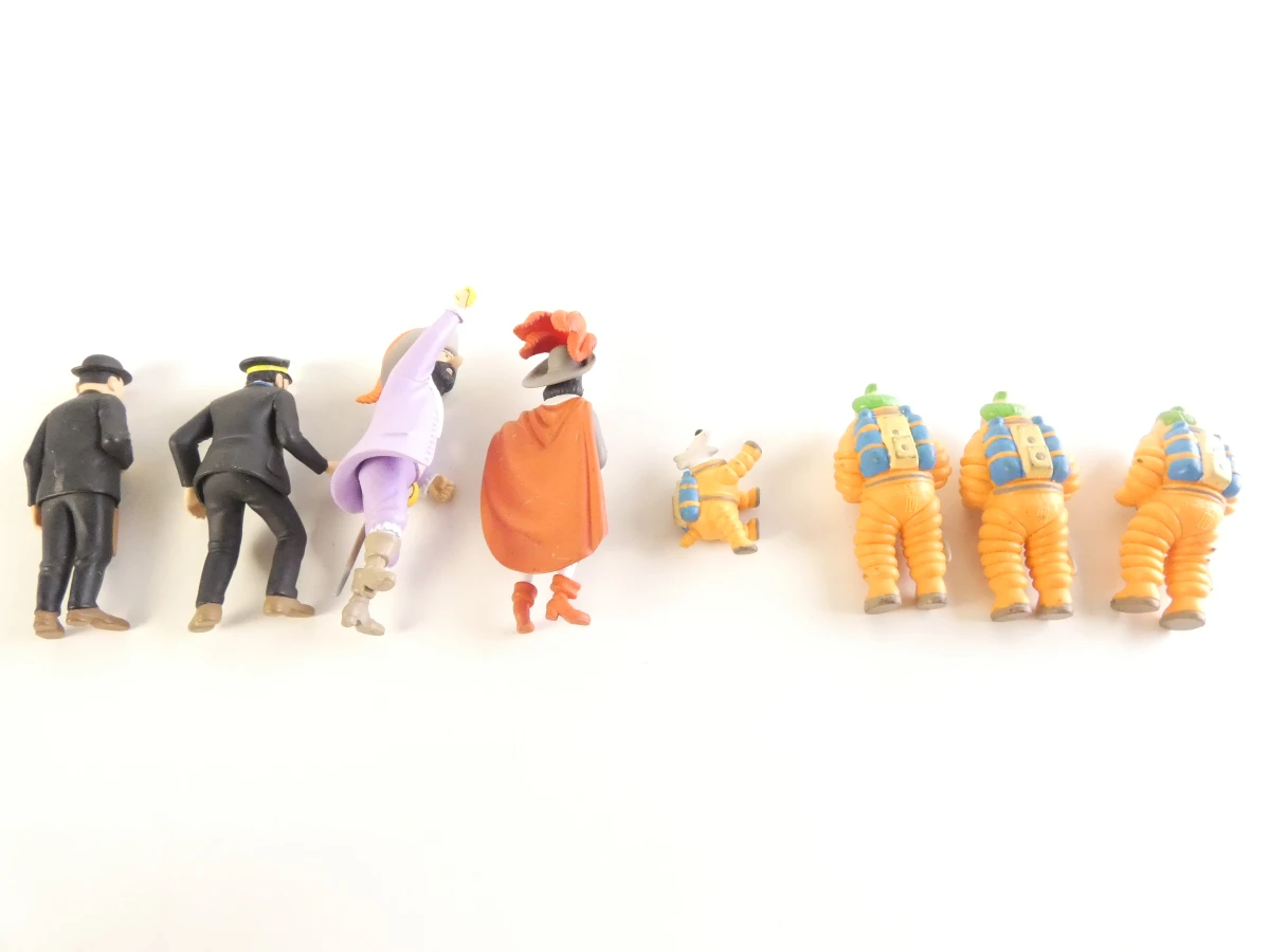 Set van strip- en tekenfilmfiguren