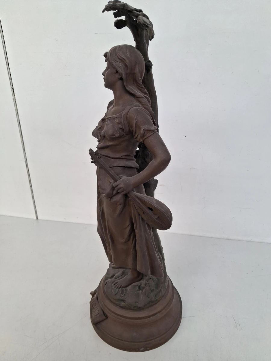 🗽 Antiek Belle Époque Beeld "Mignon" – Émile Bruchon (1806-1895) – Origineel Gesigneerd 🗽 - foto 2