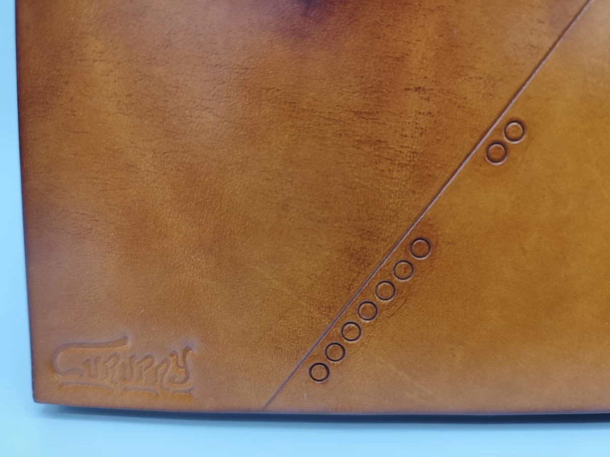 Vintage leder reliëfpaneel - Curupay