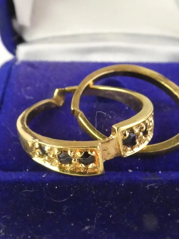 Vergulde 18 kt damespuzzelring