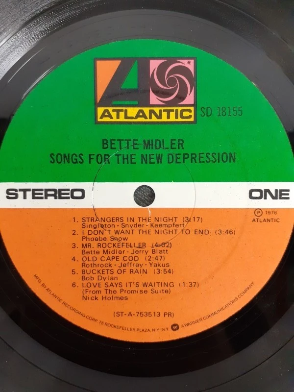 Vinyl: Duo Bette Midler albums