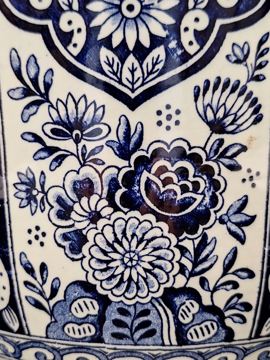Prachtige vintage Delfts blauwe bloempot - Royal Sphinx Maastricht