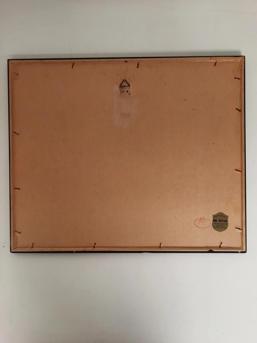 Gelimiteerde Ets T. Kusters (1986) – Abstracte Scène Kinderen – Oplage 5/10