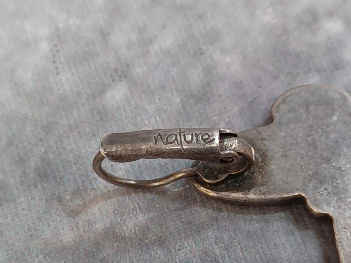 Vintage set Pauaschelp sieraden met zilveren ketting