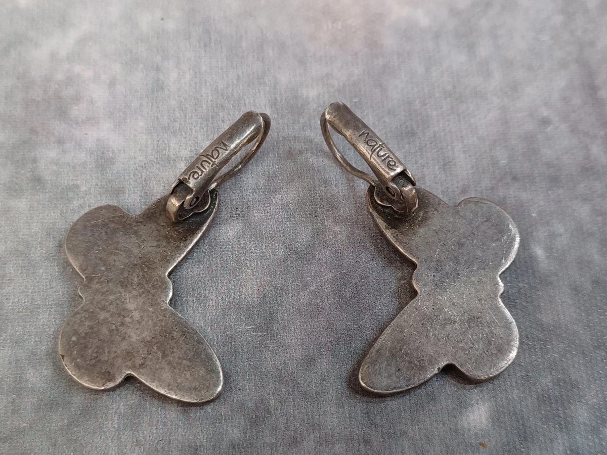 Vintage set Pauaschelp sieraden met zilveren ketting