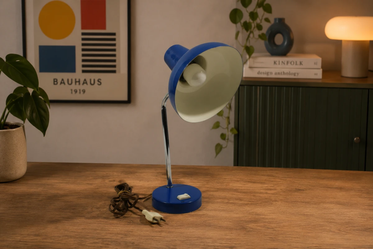 Vintage Bureaulamp [Blauw]