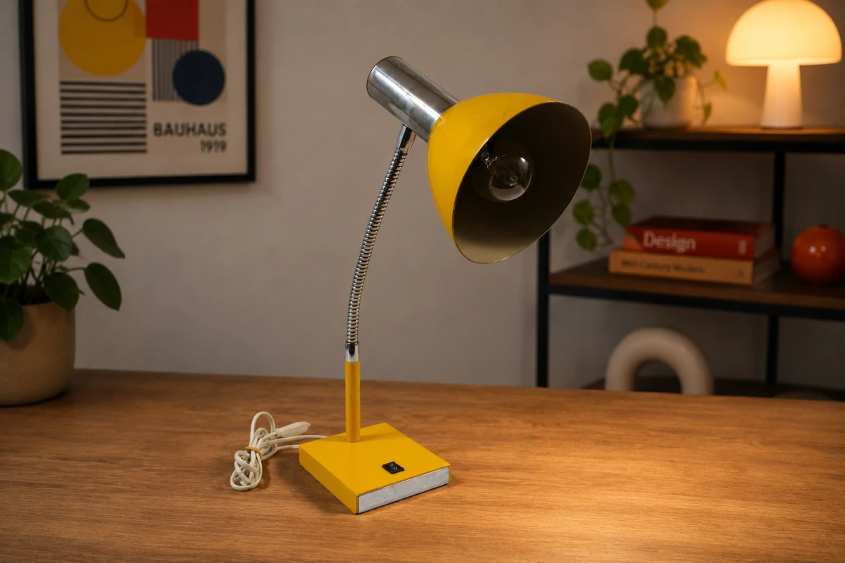 Vintage Bureaulamp [Geel]