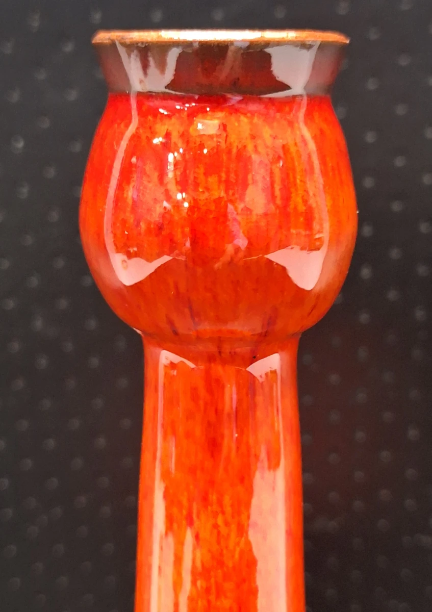 Zeldzame seleenrode Amphora flesvaas van Rogier Vandeweghe (ca. 1962–1965) - Museaal Belgisch modernisme