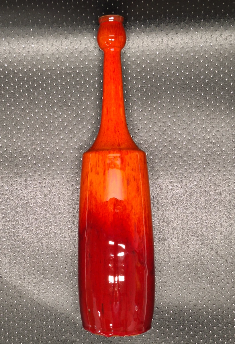Zeldzame seleenrode Amphora flesvaas van Rogier Vandeweghe (ca. 1962–1965) - Museaal Belgisch modernisme