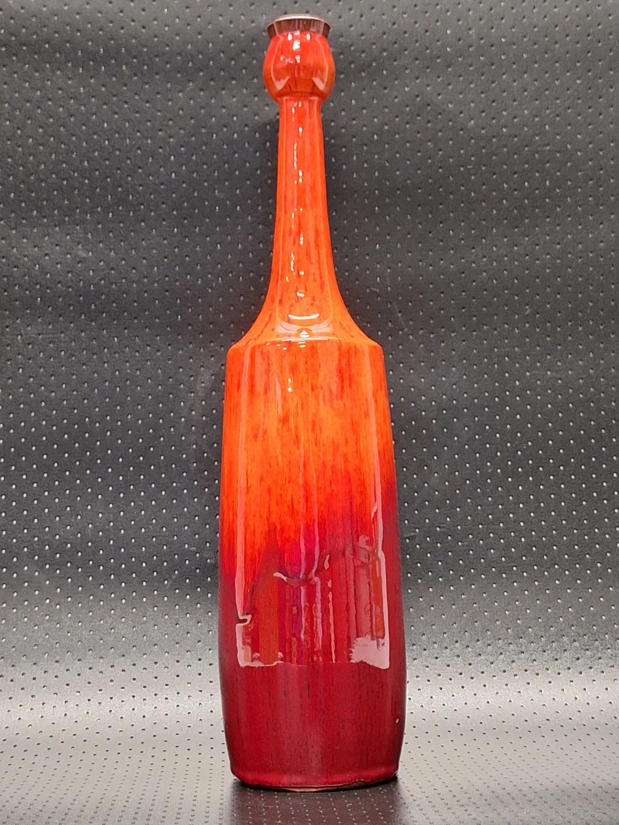 Zeldzame seleenrode Amphora flesvaas van Rogier Vandeweghe (ca. 1962–1965) - Museaal Belgisch modernisme