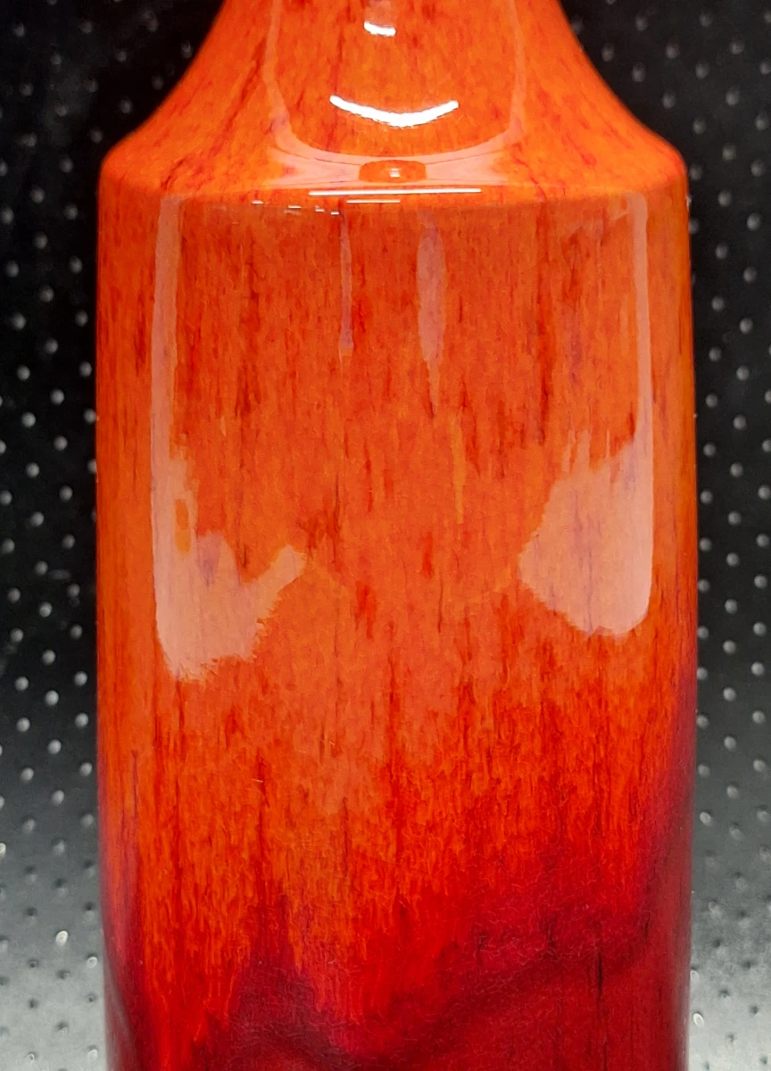 Zeldzame seleenrode Amphora flesvaas van Rogier Vandeweghe (ca. 1962–1965) - Museaal Belgisch modernisme