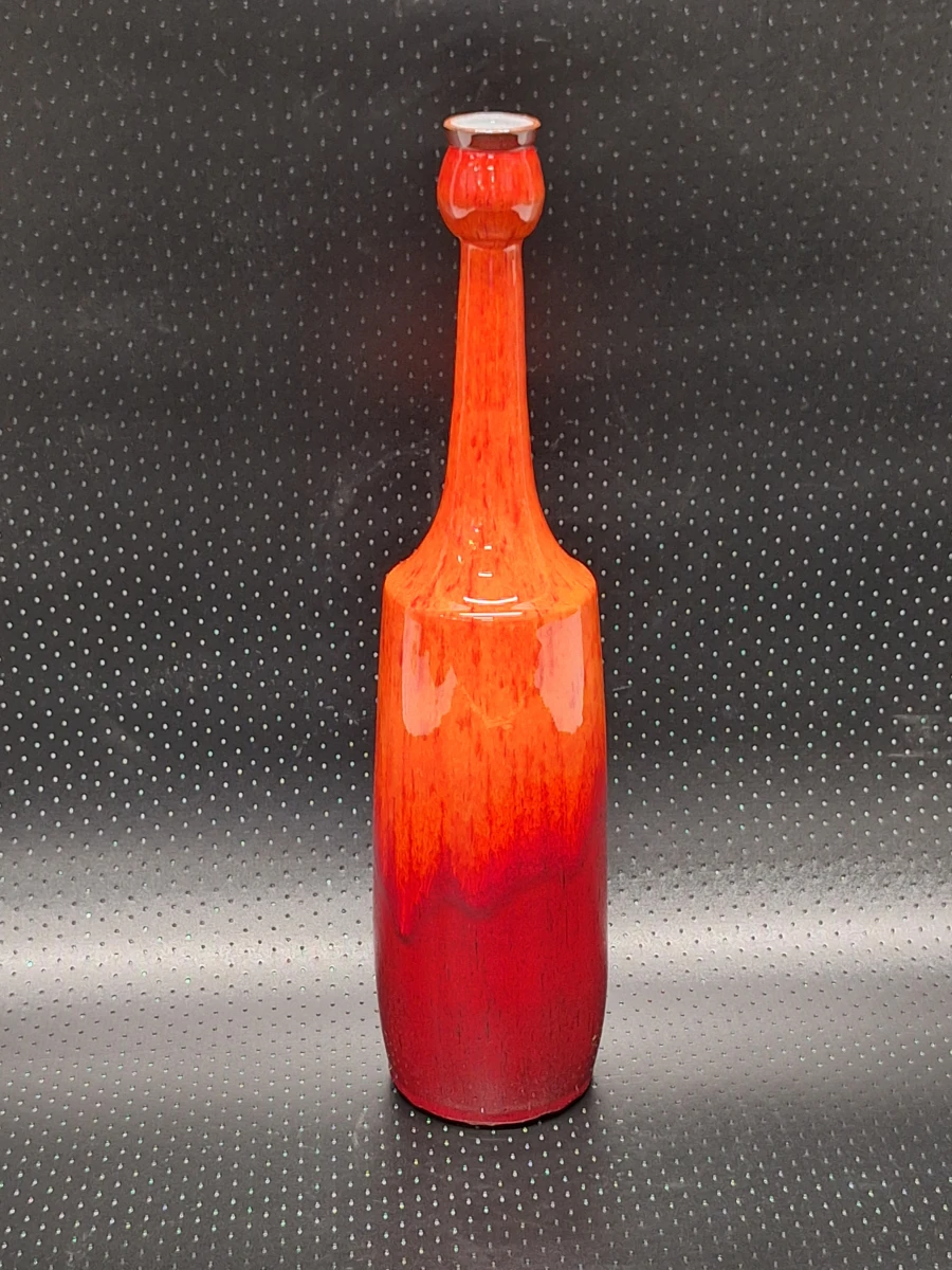 Zeldzame seleenrode Amphora flesvaas van Rogier Vandeweghe (ca. 1962–1965) - Museaal Belgisch modernisme