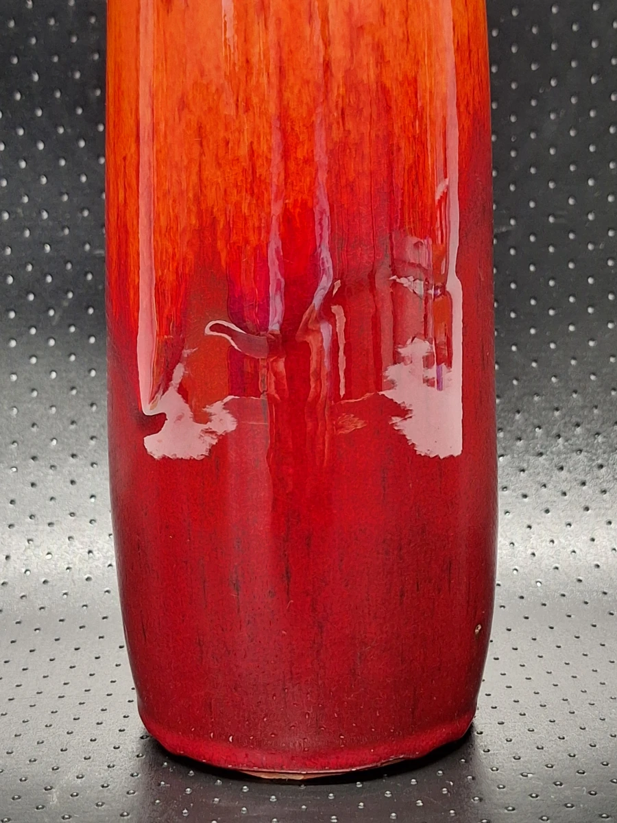 Zeldzame seleenrode Amphora flesvaas van Rogier Vandeweghe (ca. 1962–1965) - Museaal Belgisch modernisme