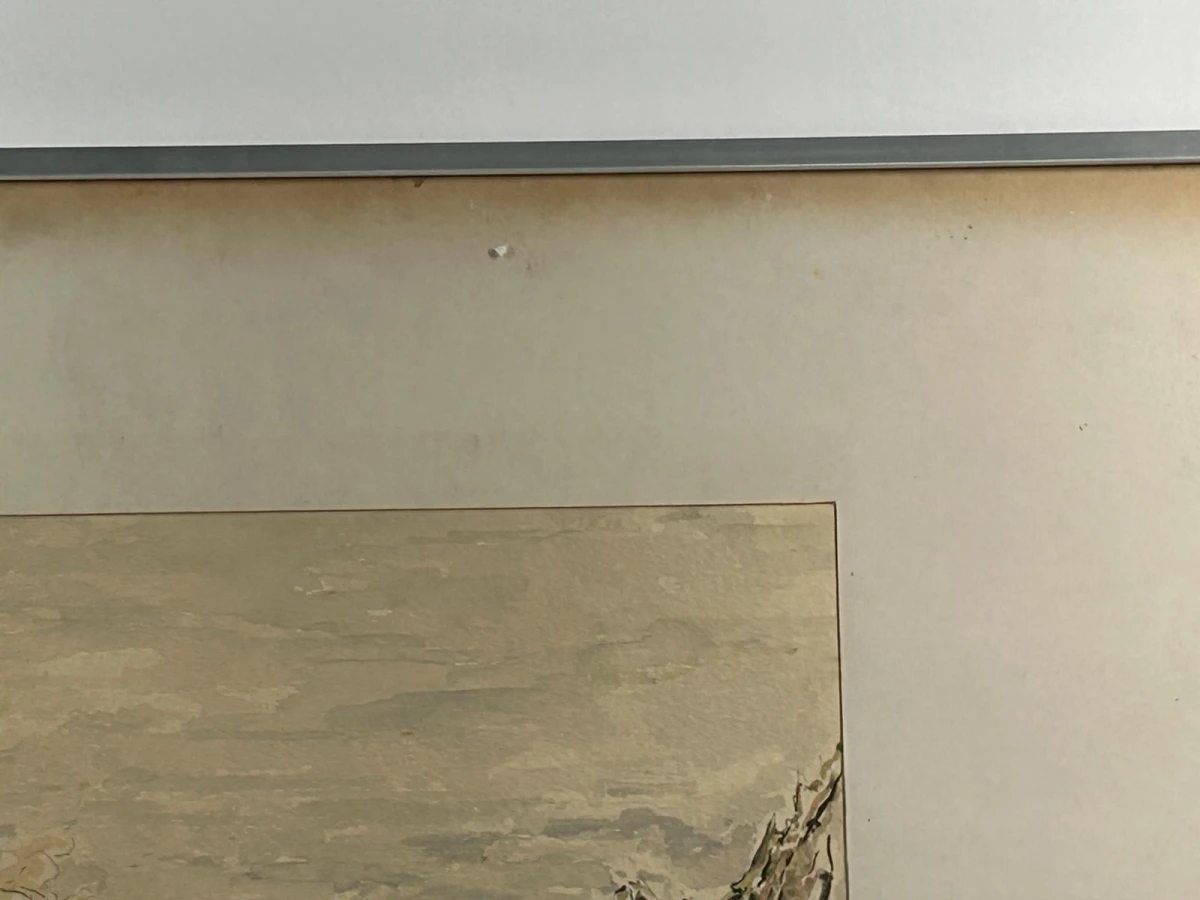 Ingelijste aquarel schildering Luke van Loden
