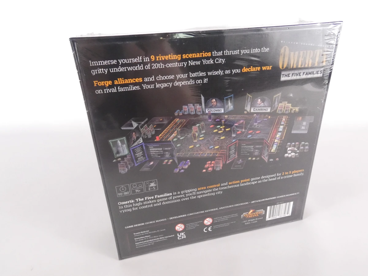 Omertà The Five Families bordspel met miniatuur upgrade pack - Nieuw